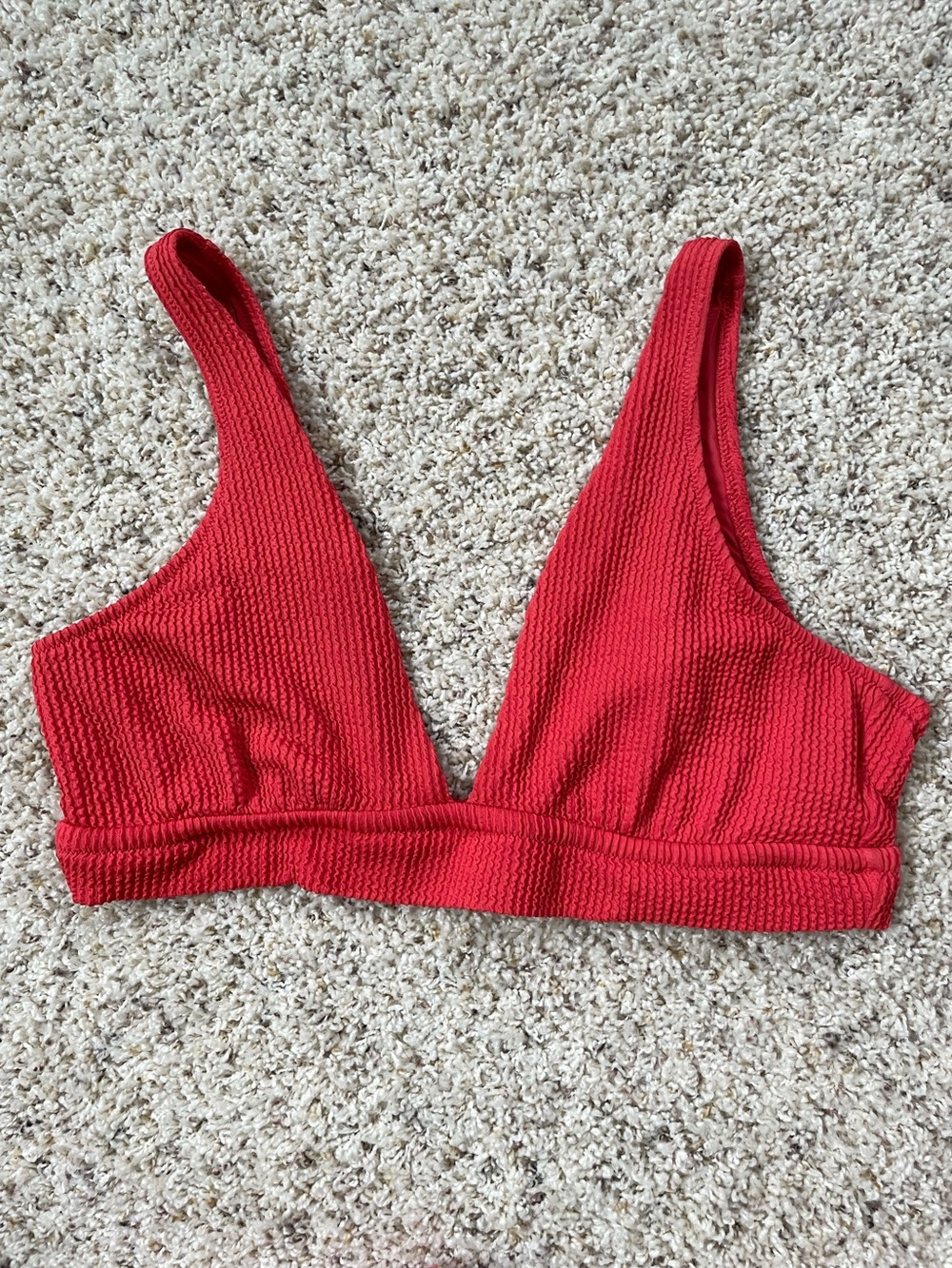Aerie Crinkle Longline Plunge Bikini Top XXL - Picture 3 of 8
